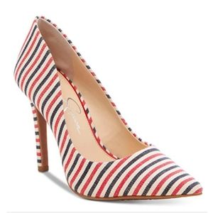Jessica Simpson Cassani red and blue striped pump